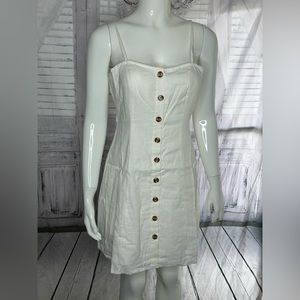 City Girl dress linen look.